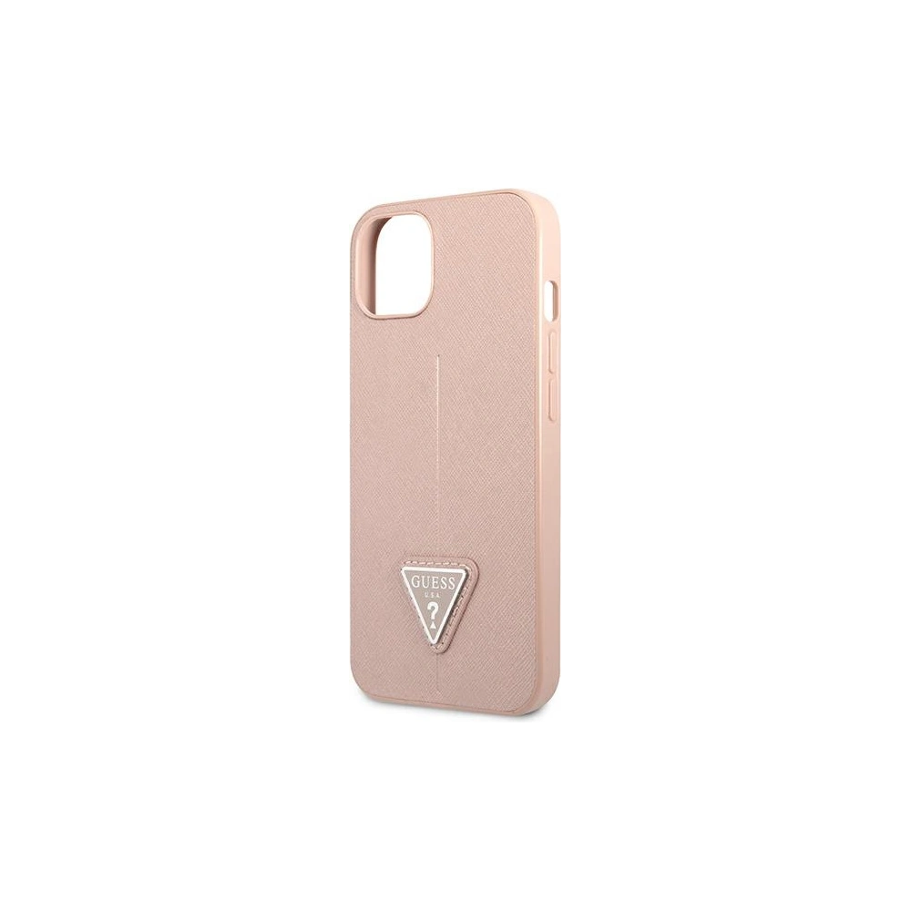 Etui Guess GUHCP13MPSATLP Apple iPhone 13 różowy/pink hardcase Saffiano Triangle Logo