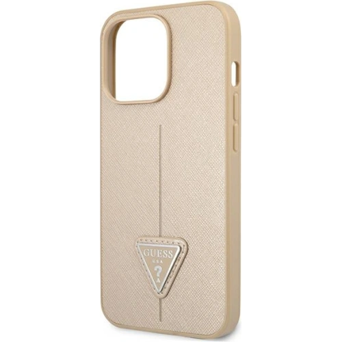 Kup Etui Guess GUHCP13XPSATLE Apple iPhone 13 Pro Max beżowy/beige hardcase Saffiano Triangle Logo - GUE1660BEI - {ean13} - Sklep Home Screen