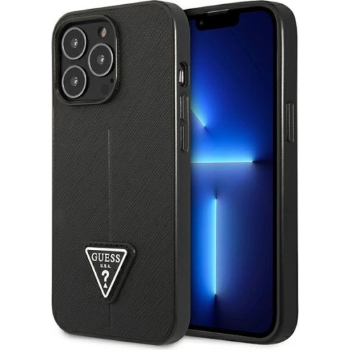 Kup Case Guess GUHCP13XPSATLK Apple iPhone 13 Pro Max schwarz/black hardcase Saffiano Triangle Logo - GUE1661BLK - {ean13} - Sklep Home Screen
