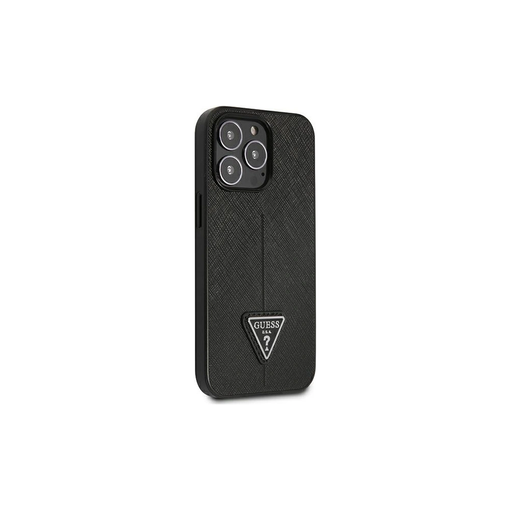 Etui Guess GUHCP13XPSATLK Apple iPhone 13 Pro Max czarny/black hardcase Saffiano Triangle Logo