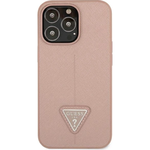 Kup Case Guess GUHCP13XPSATLP Apple iPhone 13 Pro Max rosa/pink Hardcase Saffiano Triangle Logo - GUE1662PNK - {ean13} - Sklep Home Screen
