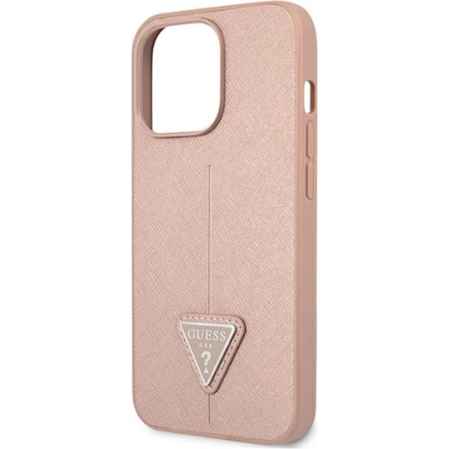 Kup Case Guess GUHCP13XPSATLP Apple iPhone 13 Pro Max rosa/pink Hardcase Saffiano Triangle Logo - GUE1662PNK - {ean13} - Sklep Home Screen
