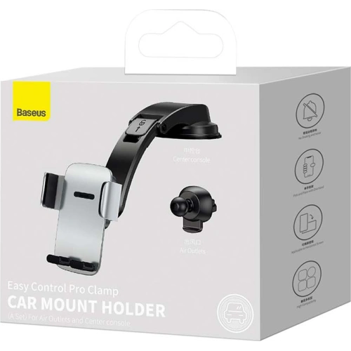 Kup Următorul suport auto Baseus Easy Control Pro pentru grilă / pe bord (argintiu) - BSU3164SLV - {ean13} - Sklep Home Screen