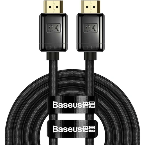 Kup HDMI 2.1 kábel Baseus High Definition sorozat, 8K 60Hz, 3D, HDR, 48Gbps, 2m (fekete) - BSU3172BLK - {ean13} - Sklep Home Screen