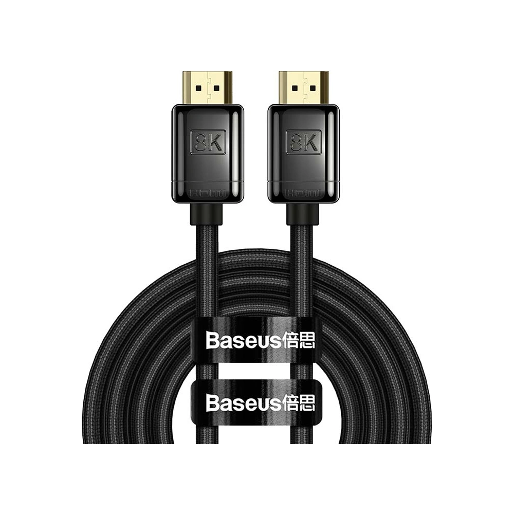 Kabel HDMI 2.1 Baseus High Definition Series, 8K 60Hz, 3D, HDR, 48Gbps, 2m (czarny)