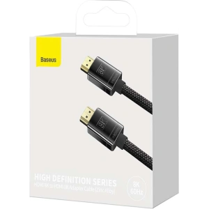 Kabel HDMI 2.1 Baseus High Definition Series, 8K 60Hz, 3D, HDR, 48Gbps, 2m (czarny)