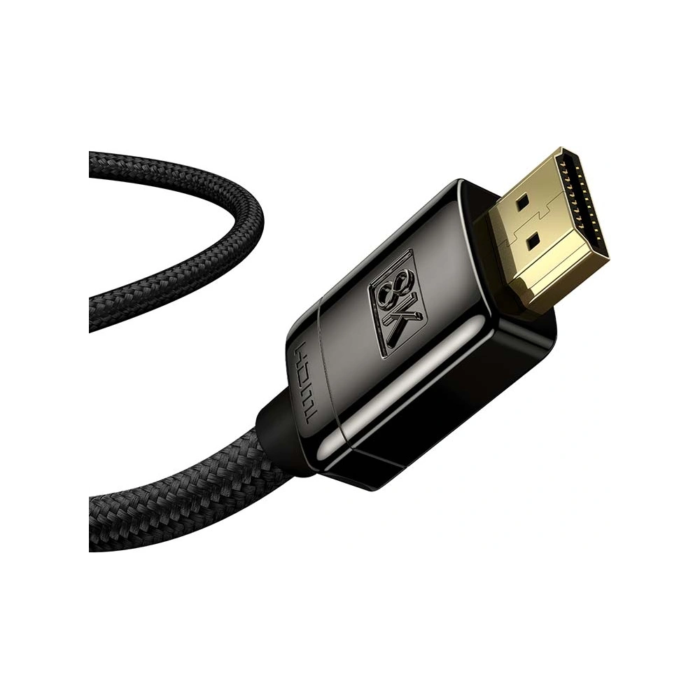 Kabel HDMI 2.1 Baseus High Definition Series, 8K 60Hz, 3D, HDR, 48Gbps, 1m (czarny)
