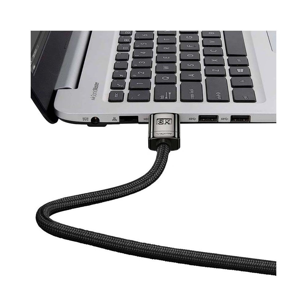 Kabel HDMI 2.1 Baseus High Definition Series, 8K 60Hz, 3D, HDR, 48Gbps, 1m (czarny)