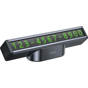 Baseus Square Bar Temporary Parking Number Plate (Black)