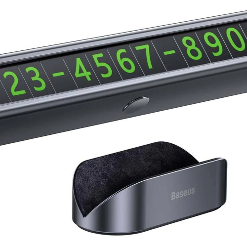 Buy Baseus Square Bar Temporary Parking Number Plate (Black) - BSU3186BLK - {ean13} - Home Screen Store Europe