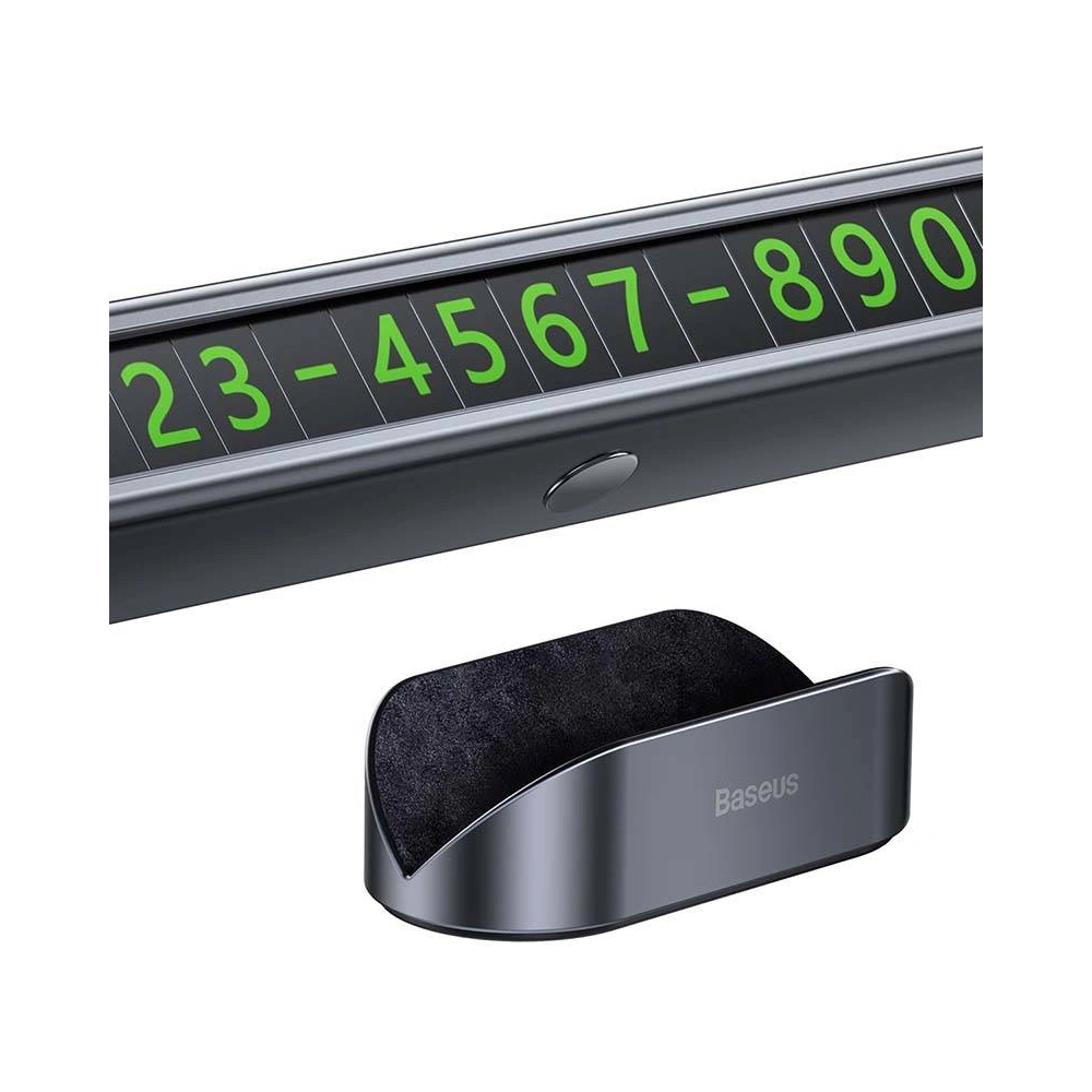 Tabliczka parkingowa na numer telefonu Baseus (czarna)