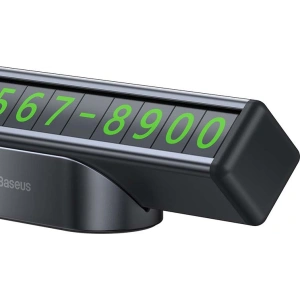 Baseus Square Bar Temporary Parking Number Plate (Black)