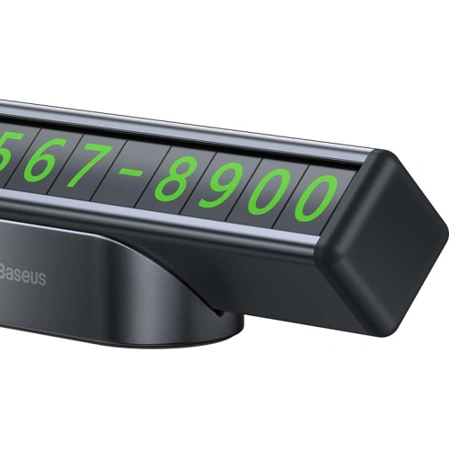 Buy Baseus Square Bar Temporary Parking Number Plate (Black) - BSU3186BLK - {ean13} - Home Screen Store Europe