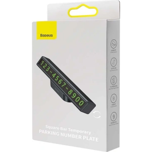 Baseus Square Bar Temporary Parking Number Plate (Black)