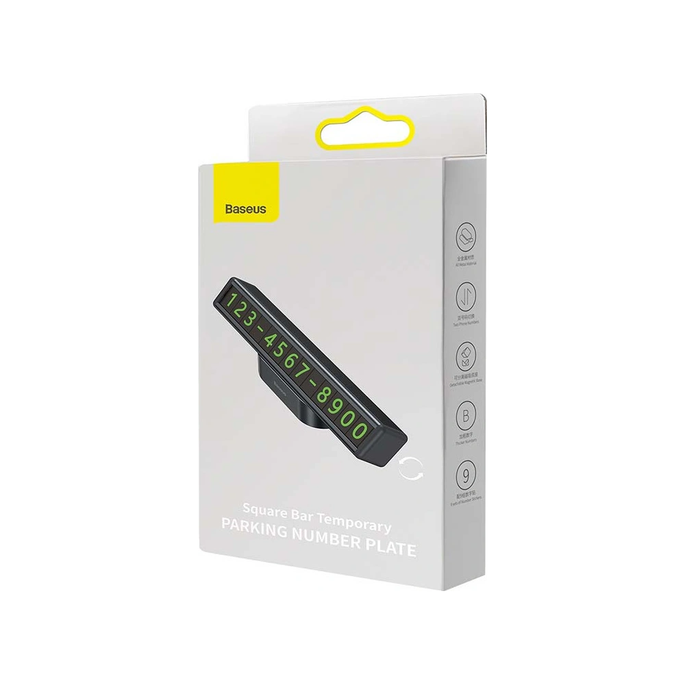 Tabliczka parkingowa na numer telefonu Baseus (czarna)