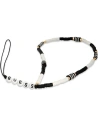 Zawieszka Guess GUSTBCKH Phone Strap Heishi Beads czarno-biały/black-white
