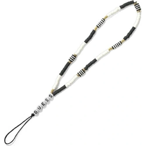 Kup Zawieszka Guess GUSTBCKH Phone Strap Heishi Beads alb-negru/black-white - GUE1663BLKWHT - {ean13} - Sklep Home Screen