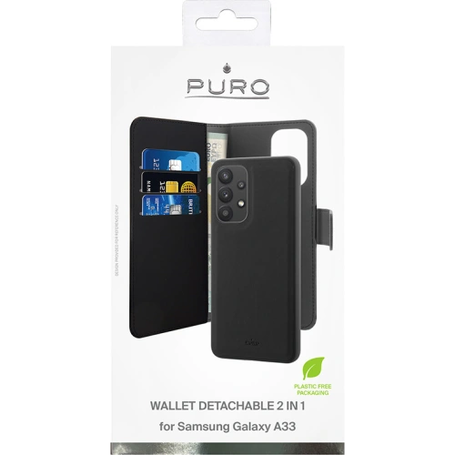 Kup Etui PURO Wallet Detachable 2w1 Samsung Galaxy A33 5G (černý) - PUR551BLK - {ean13} - Sklep Home Screen
