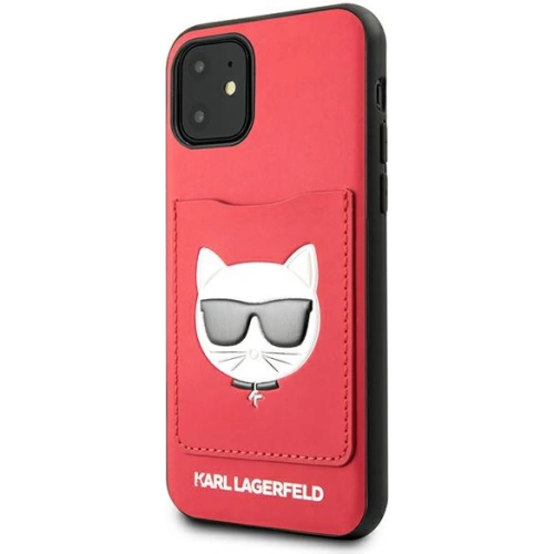 Kup Etui Karl Lagerfeld KLHCN61CSKCRE Apple iPhone 11 hardcase piros/red Choupette Head Cardslot - KLD885RED - {ean13} - Sklep Home Screen