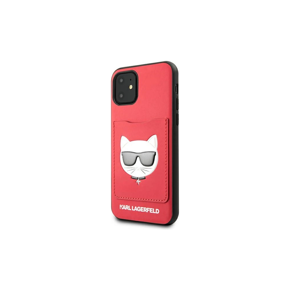Etui Karl Lagerfeld KLHCN61CSKCRE Apple iPhone 11 hardcase czerwony/red Choupette Head Cardslot