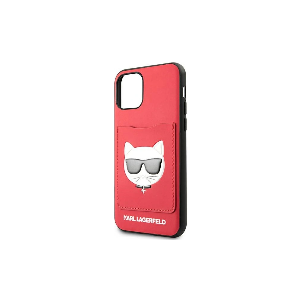 Etui Karl Lagerfeld KLHCN61CSKCRE Apple iPhone 11 hardcase czerwony/red Choupette Head Cardslot