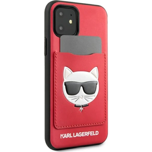 Kup Etui Karl Lagerfeld KLHCN61CSKCRE Apple iPhone 11 hardcase piros/red Choupette Head Cardslot - KLD885RED - {ean13} - Sklep Home Screen