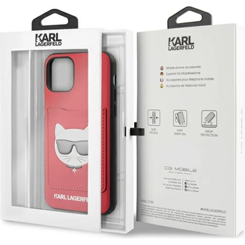 Kup Etui Karl Lagerfeld KLHCN61CSKCRE Apple iPhone 11 hardcase piros/red Choupette Head Cardslot - KLD885RED - {ean13} - Sklep Home Screen