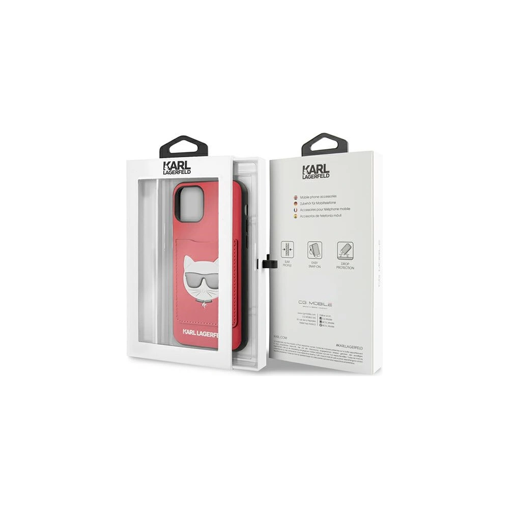 Etui Karl Lagerfeld KLHCN61CSKCRE Apple iPhone 11 hardcase czerwony/red Choupette Head Cardslot
