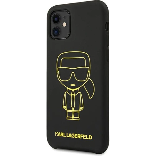 Kup Etui Karl Lagerfeld KLHCN61SILFLYBK Apple iPhone 11 Silicone Ikonik Yellow Outline černý/black - KLD887BLK - {ean13} - Sklep Home Screen