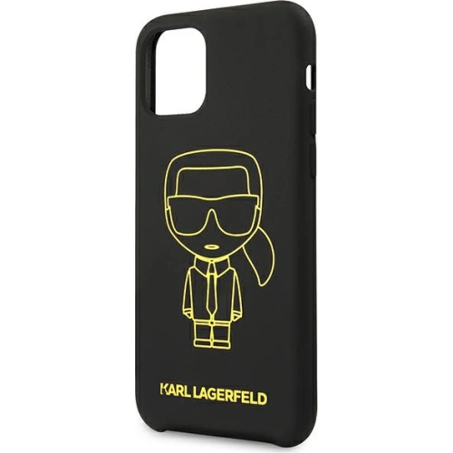 Kup Etui Karl Lagerfeld KLHCN61SILFLYBK Apple iPhone 11 Silicon Ikonik Yellow Outline negru/black - KLD887BLK - {ean13} - Sklep Home Screen