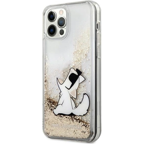 Kup Etui Karl Lagerfeld KLHCP12LGCFD Apple iPhone 12 Pro Max arany/hardcase Liquid Glitter Choupette Fun - KLD888GLD - {ean13} - Sklep Home Screen