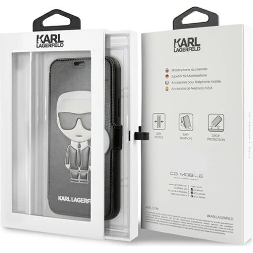 Kup Etui Karl Lagerfeld KLFLBKSN65FIKPUBK Apple iPhone 11 Pro Max černá/black book Full Body - KLD889BLK - {ean13} - Sklep Home Screen