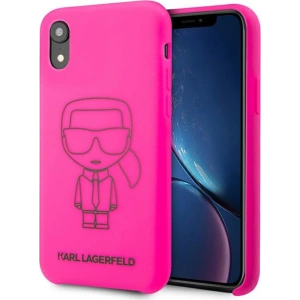 Kup Etui Karl Lagerfeld KLHCI61SILFLPI Apple iPhone XR różowy/pink Silicone Ikonik Neon Outline - KLD890PNK - {ean13} - Sklep Home Screen