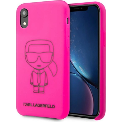 Kup Etui Karl Lagerfeld KLHCI61SILFLPI Apple iPhone XR roz/pink Silicon Ikonik Neon Outline - KLD890PNK - {ean13} - Sklep Home Screen
