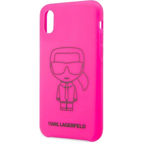 Kup Etui Karl Lagerfeld KLHCI61SILFLPI Apple iPhone XR różowy/pink Silicone Ikonik Neon Outline - KLD890PNK - {ean13} - Sklep Home Screen