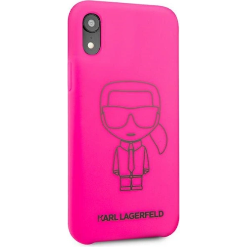 Kup Etui Karl Lagerfeld KLHCI61SILFLPI Apple iPhone XR różowy/pink Silicone Ikonik Neon Outline - KLD890PNK - {ean13} - Sklep Home Screen