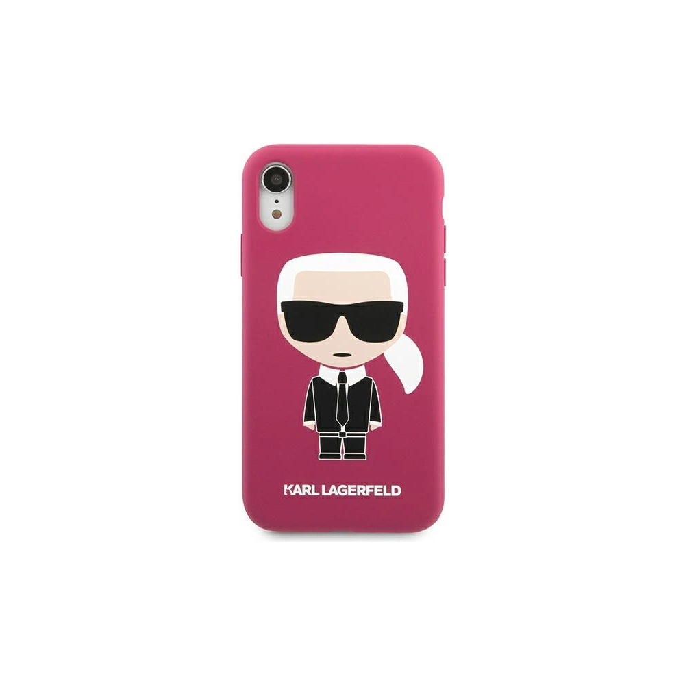 Etui Karl Lagerfeld KLHCI61SLFKFU Apple iPhone XR fuksja/fushia hardcase Silicone Ikonik