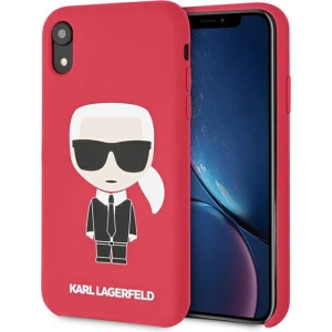 Karl Lagerfeld KLHCI61SLFKRE Apple iPhone XR red hardcase Silicone Iconic
