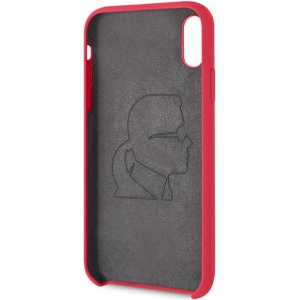 Kup Etui Karl Lagerfeld KLHCI61SLFKRE Apple iPhone XR czerwony/red hardcase Silicone Iconic - KLD892RED - {ean13} - Sklep Home Screen