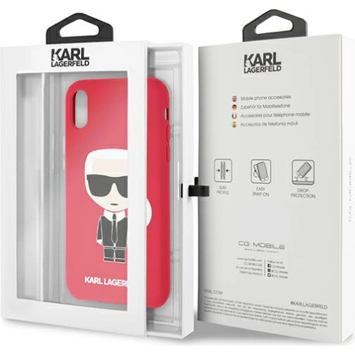 Kup Etui Karl Lagerfeld KLHCI61SLFKRE Apple iPhone XR piros/red hardcase Silicone Iconic - KLD892RED - {ean13} - Sklep Home Screen