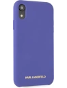 Kup Case Karl Lagerfeld KLHCI61SLVOG Apple iPhone XR Hartschale lila/violett Silikon - KLD893PRP - {ean13} - Sklep Home Screen