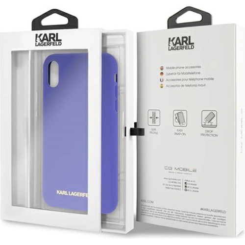 Kup Etui Karl Lagerfeld KLHCI61SLVOG Apple iPhone XR hardcase violet/violet Silicone - KLD893PRP - {ean13} - Sklep Home Screen