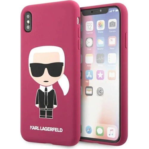 Kup Etui Karl Lagerfeld KLHCI65SLFKFU Apple iPhone XS Max hardcase fucsia/fuchsia Silicon Ikonic - KLD894FHS - {ean13} - Sklep Home Screen