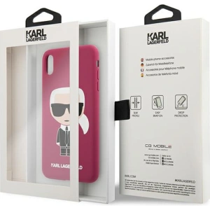 Kup Etui Karl Lagerfeld KLHCI65SLFKFU Apple iPhone XS Max hardcase fuksja/fushia Silicone Ikonic - KLD894FHS - {ean13} - Sklep Home Screen