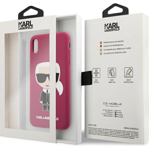 Kup Case Karl Lagerfeld KLHCI65SLFKFU Apple iPhone XS Max Hardcase Fuchsia Silikon Ikonic - KLD894FHS - {ean13} - Sklep Home Screen
