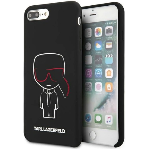 Kup Etui Karl Lagerfeld KLHCI8LSLKCBK Apple iPhone 8/7 Plus hardcase černý/black Silicone Karl Iconic - KLD895BLK - {ean13} - Sklep Home Screen