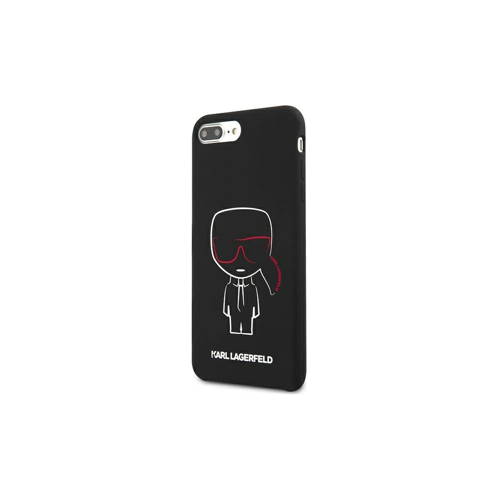 Etui Karl Lagerfeld KLHCI8LSLKCBK Apple iPhone 8/7 Plus hardcase czarny/black Silicone Karl Iconic