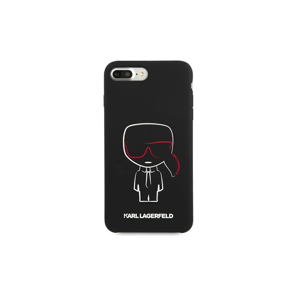 Etui Karl Lagerfeld KLHCI8LSLKCBK Apple iPhone 8/7 Plus hardcase czarny/black Silicone Karl Iconic