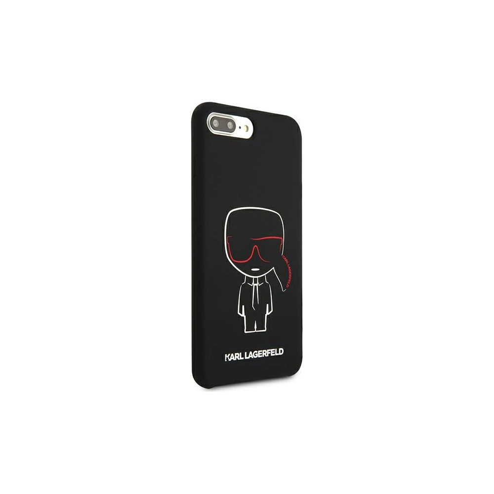 Etui Karl Lagerfeld KLHCI8LSLKCBK Apple iPhone 8/7 Plus hardcase czarny/black Silicone Karl Iconic