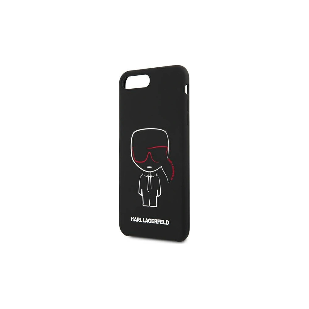 Etui Karl Lagerfeld KLHCI8LSLKCBK Apple iPhone 8/7 Plus hardcase czarny/black Silicone Karl Iconic